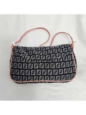 Fendi Zucca Baguette Shoulder Bag Vintage Monogram